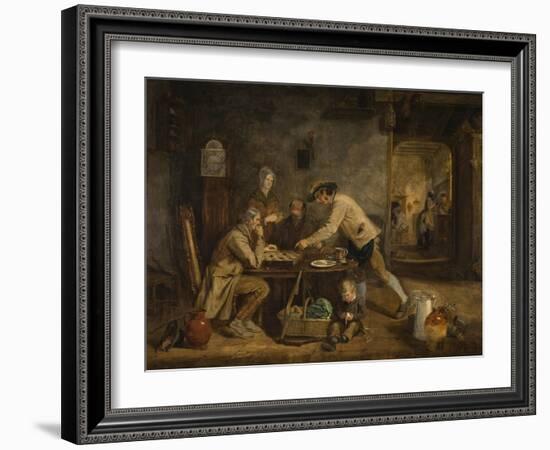 The Draught Players, 1844-Claude Lorraine-Framed Giclee Print