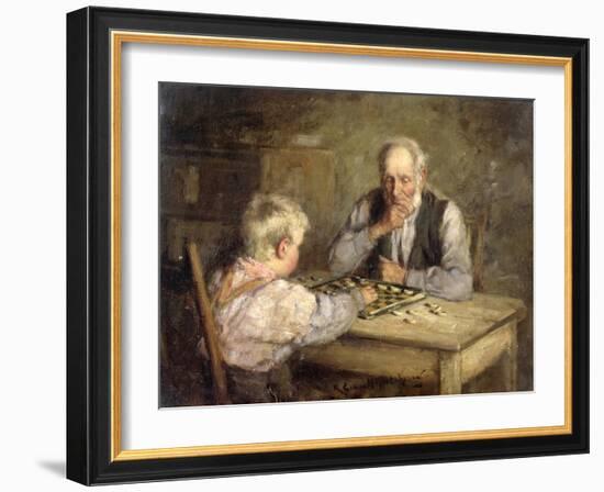 The Draughts Players-Robert Gemmell Hutchison-Framed Giclee Print