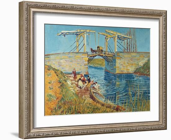 The Draw Bridge, Arles (Le Pont De Langlois), 1888-Vincent van Gogh-Framed Giclee Print