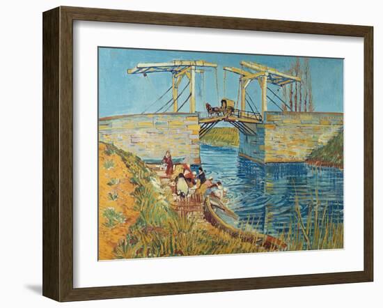 The Draw Bridge, Arles (Le Pont De Langlois), 1888-Vincent van Gogh-Framed Giclee Print