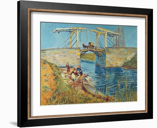 The Draw Bridge, Arles (Le Pont De Langlois), 1888-Vincent van Gogh-Framed Giclee Print