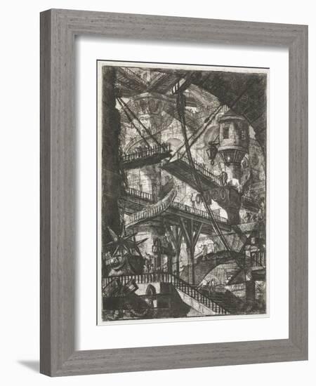 The Drawbridge, 1761 (Etching)-Giovanni Battista Piranesi-Framed Giclee Print