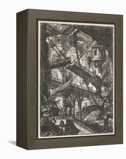 The Drawbridge, 1761 (Etching)-Giovanni Battista Piranesi-Framed Premier Image Canvas