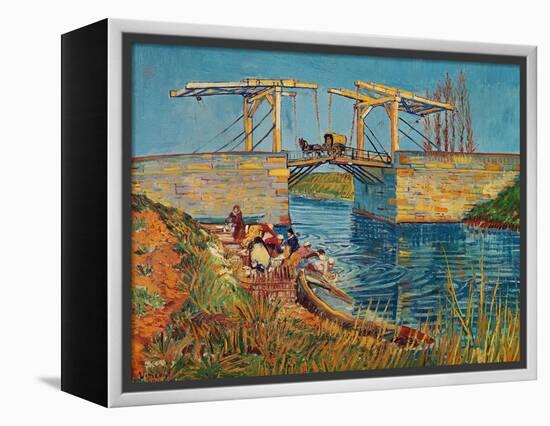 The Drawbridge at Arles with a Group of Washerwomen, c.1888-Vincent van Gogh-Framed Premier Image Canvas