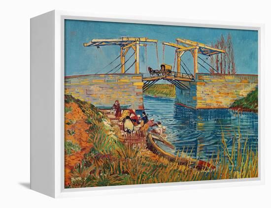 The Drawbridge at Arles with a Group of Washerwomen, c.1888-Vincent van Gogh-Framed Premier Image Canvas