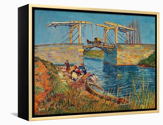 The Drawbridge at Arles with a Group of Washerwomen, c.1888-Vincent van Gogh-Framed Premier Image Canvas