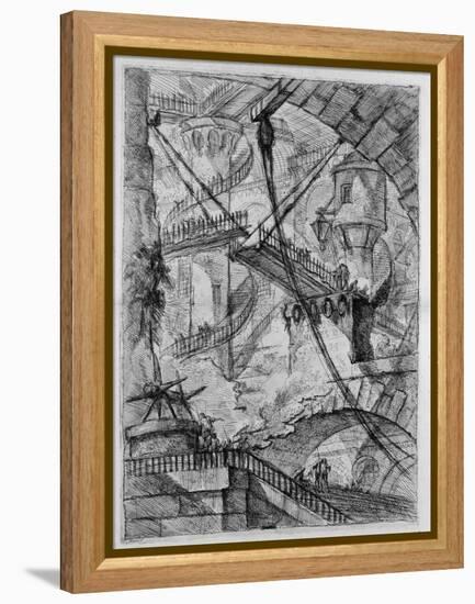 The Drawbridge, from the Series the Imaginary Prisons (Le Carceri D'Invenzion)-Giovanni Battista Piranesi-Framed Premier Image Canvas