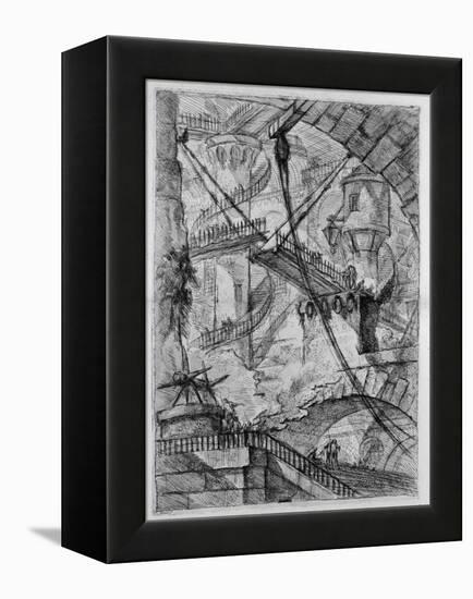 The Drawbridge, from the Series the Imaginary Prisons (Le Carceri D'Invenzion)-Giovanni Battista Piranesi-Framed Premier Image Canvas