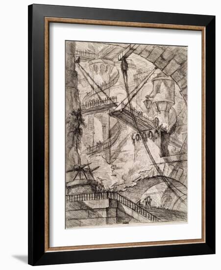 The Drawbridge-Giovanni Battista Piranesi-Framed Giclee Print