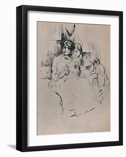 'The Drawing Lesson', c.1888-1890, (1946)-Berthe Morisot-Framed Giclee Print