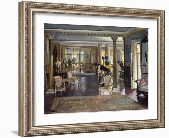 The Drawing Room, Falconhead, 1917-Sir John Lavery-Framed Giclee Print