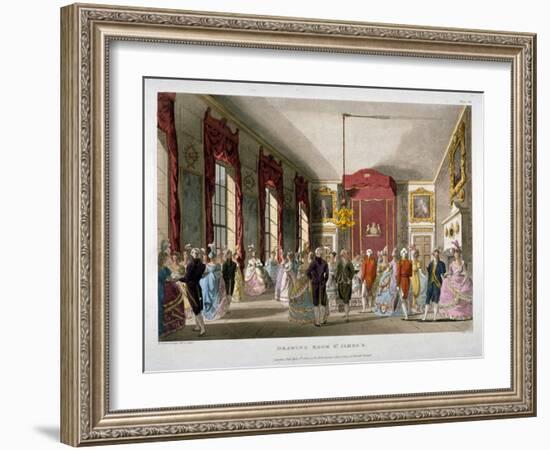 The Drawing Room in St James's Palace, Westminster, London, 1809-Thomas Rowlandson-Framed Giclee Print