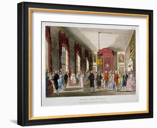 The Drawing Room in St James's Palace, Westminster, London, 1809-Thomas Rowlandson-Framed Giclee Print