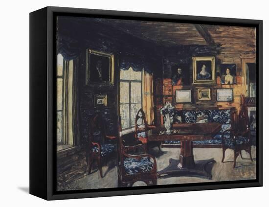 The Drawing Room in the Manor House Rozhdestveno-Stanislav Yulianovich Zhukovsky-Framed Premier Image Canvas