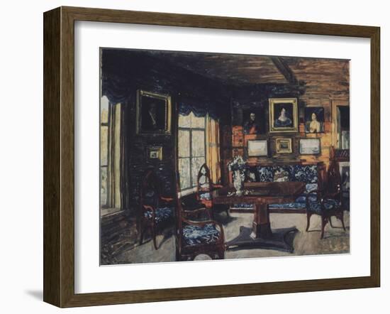 The Drawing Room in the Manor House Rozhdestveno-Stanislav Yulianovich Zhukovsky-Framed Giclee Print