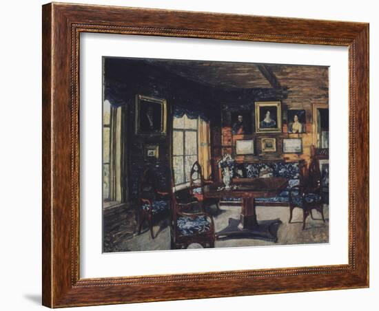 The Drawing Room in the Manor House Rozhdestveno-Stanislav Yulianovich Zhukovsky-Framed Giclee Print