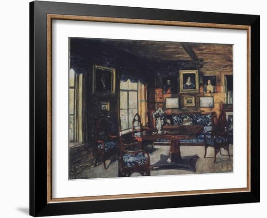 The Drawing Room in the Manor House Rozhdestveno-Stanislav Yulianovich Zhukovsky-Framed Giclee Print