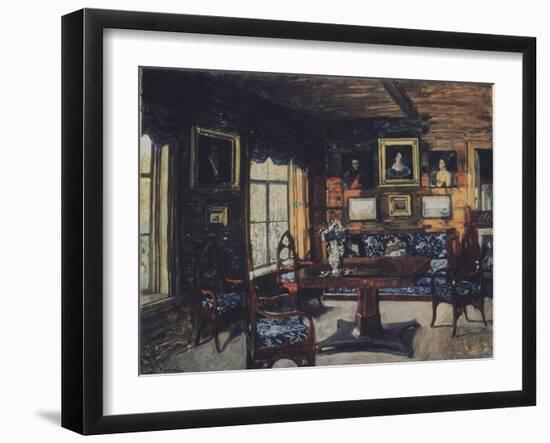 The Drawing Room in the Manor House Rozhdestveno-Stanislav Yulianovich Zhukovsky-Framed Giclee Print