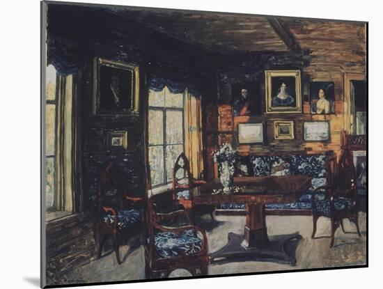 The Drawing Room in the Manor House Rozhdestveno-Stanislav Yulianovich Zhukovsky-Mounted Giclee Print