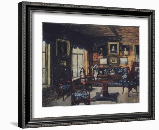 The Drawing Room in the Manor House Rozhdestveno-Stanislav Yulianovich Zhukovsky-Framed Giclee Print