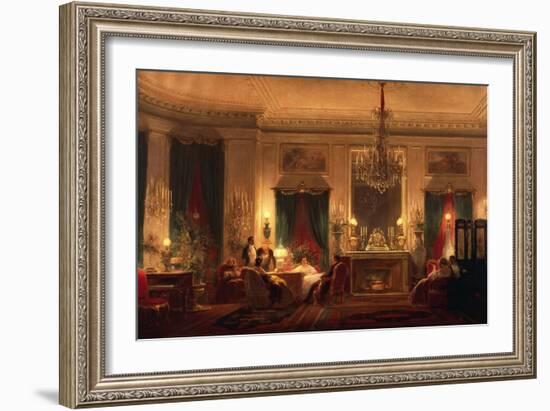 The Drawing Room of Princess Mathilde in Rue De Courcelles in Paris, 1859-Charles Giraud-Framed Giclee Print