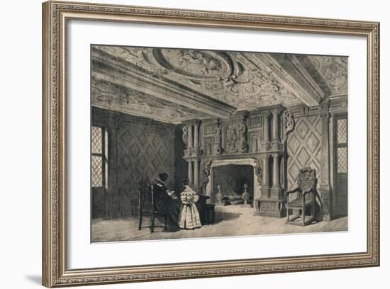 The Drawing-Room, Park Hall, Shropshire, 1915-CJ Richardson-Framed Giclee Print