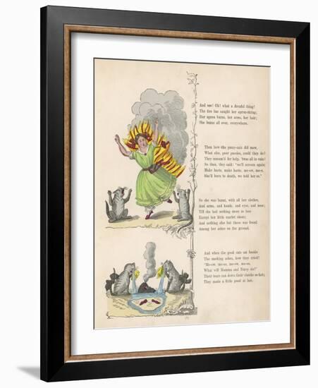 The Dreadful Story About Harriet and the Matches "She Burns All Over Everywhere"-Heinrich Hoffmann-Framed Art Print