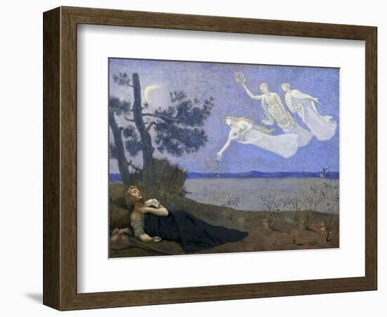 The Dream: "In His Sleep He Saw Love, Glory and Wealth Appear to Him," 1883-Pierre Puvis de Chavannes-Framed Giclee Print