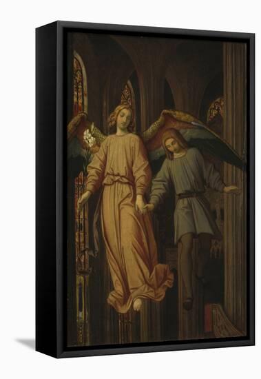 The Dream of Erwin Von Steinbach-Moritz Von Schwind-Framed Premier Image Canvas