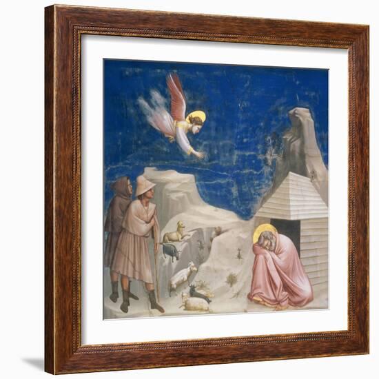 The Dream of Joachim, circa 1305-Giotto di Bondone-Framed Giclee Print
