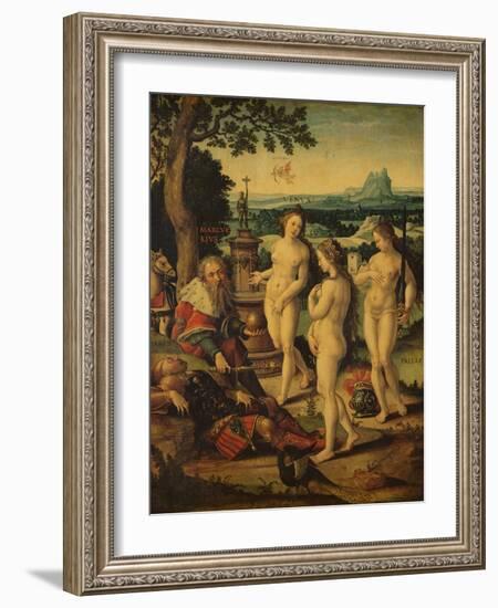 The Dream of Paris (Oil on Panel)-Pieter Coecke van Aelst-Framed Giclee Print