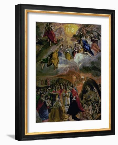 The Dream of Philip (Felipe) II, 1579-El Greco-Framed Giclee Print