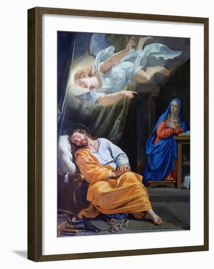 The Dream of Saint Joseph, C1636-Philippe De Champaigne-Framed Giclee Print