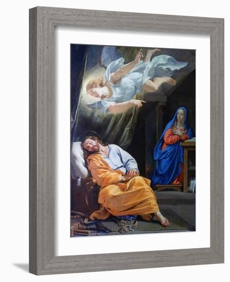 The Dream of Saint Joseph, C1636-Philippe De Champaigne-Framed Giclee Print