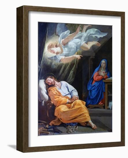 The Dream of Saint Joseph, C1636-Philippe De Champaigne-Framed Giclee Print