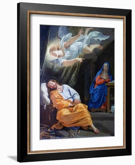 The Dream of Saint Joseph, C1636-Philippe De Champaigne-Framed Giclee Print