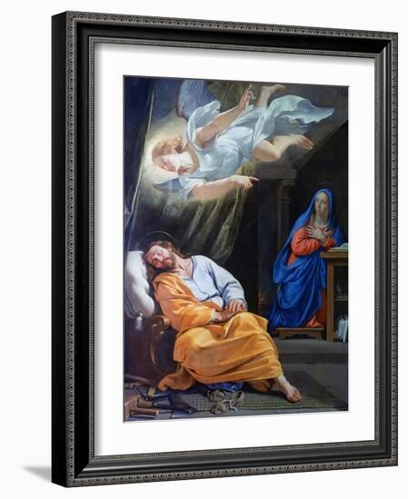 The Dream of Saint Joseph, C1636-Philippe De Champaigne-Framed Giclee Print