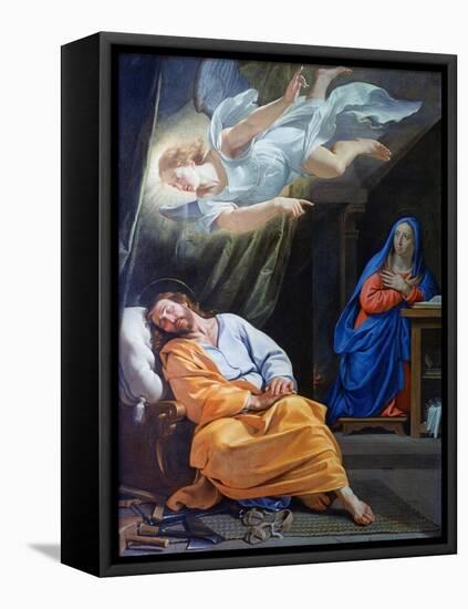 The Dream of Saint Joseph, C1636-Philippe De Champaigne-Framed Premier Image Canvas