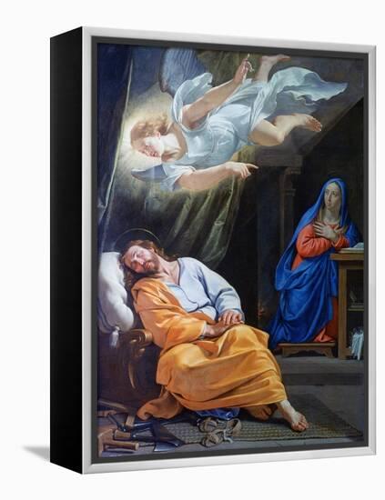 The Dream of Saint Joseph, C1636-Philippe De Champaigne-Framed Premier Image Canvas