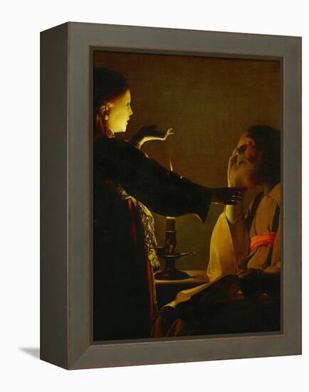 The Dream of Saint Joseph, circa 1635-1640-Georges de La Tour-Framed Premier Image Canvas