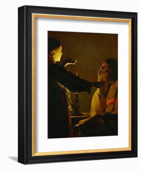 The Dream of Saint Joseph, circa 1635-1640-Georges de La Tour-Framed Giclee Print