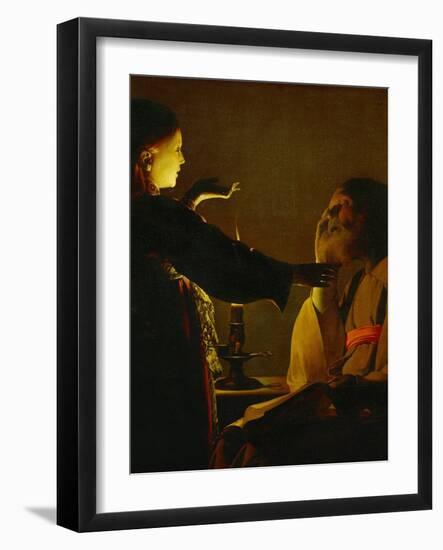 The Dream of Saint Joseph, circa 1635-1640-Georges de La Tour-Framed Giclee Print