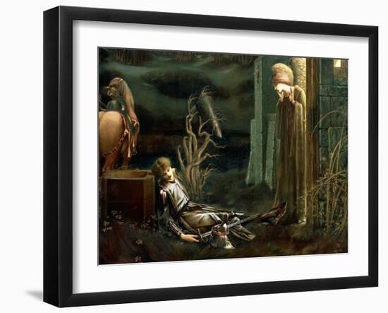 The Dream of Sir Lancelot at the Chapel of the Holy Grail, 1896-Edward Burne-Jones-Framed Giclee Print