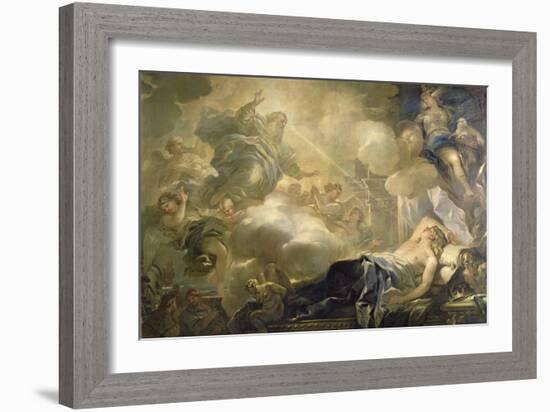 The Dream of Solomon, c.1693-Luca Giordano-Framed Giclee Print