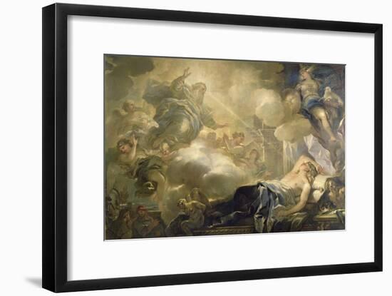 The Dream of Solomon, c.1693-Luca Giordano-Framed Giclee Print