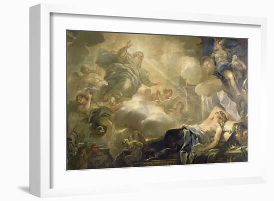 The Dream of Solomon, c.1693-Luca Giordano-Framed Giclee Print