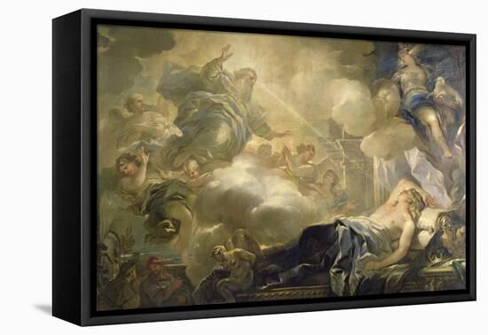 The Dream of Solomon, c.1693-Luca Giordano-Framed Premier Image Canvas