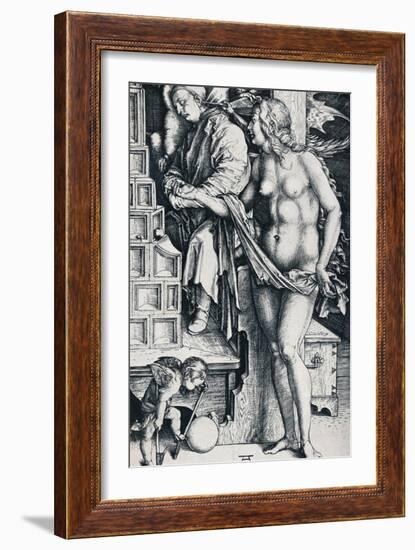 The Dream of the Doctor, 1497-1498-Albrecht Dürer-Framed Giclee Print