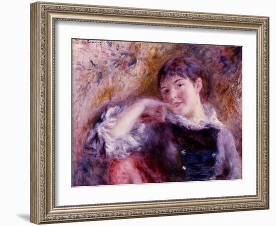 The Dreamer, 1879-Pierre-Auguste Renoir-Framed Giclee Print