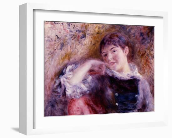 The Dreamer, 1879-Pierre-Auguste Renoir-Framed Giclee Print